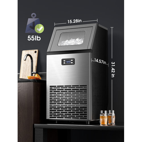 R.W.FLAME 100 Lb. lb. Daily Production Cube Clear Ice Commercial Under